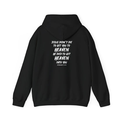 "Jesus Died To Get Heaven Into You" Hoodie